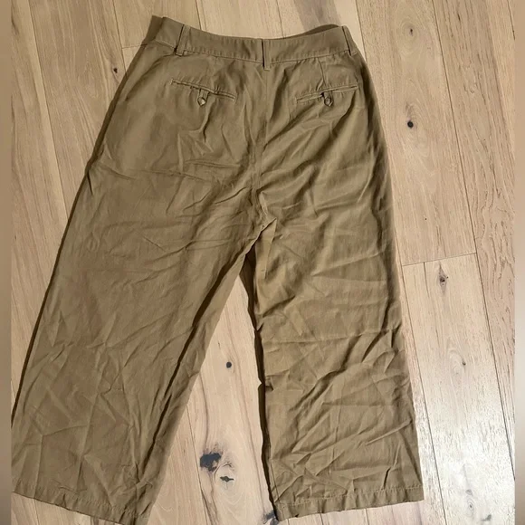 Madewell The Harlow Wide-Leg Pant | Size 8P | Khaki - Picture 2 of 12